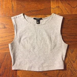 Gray crop top